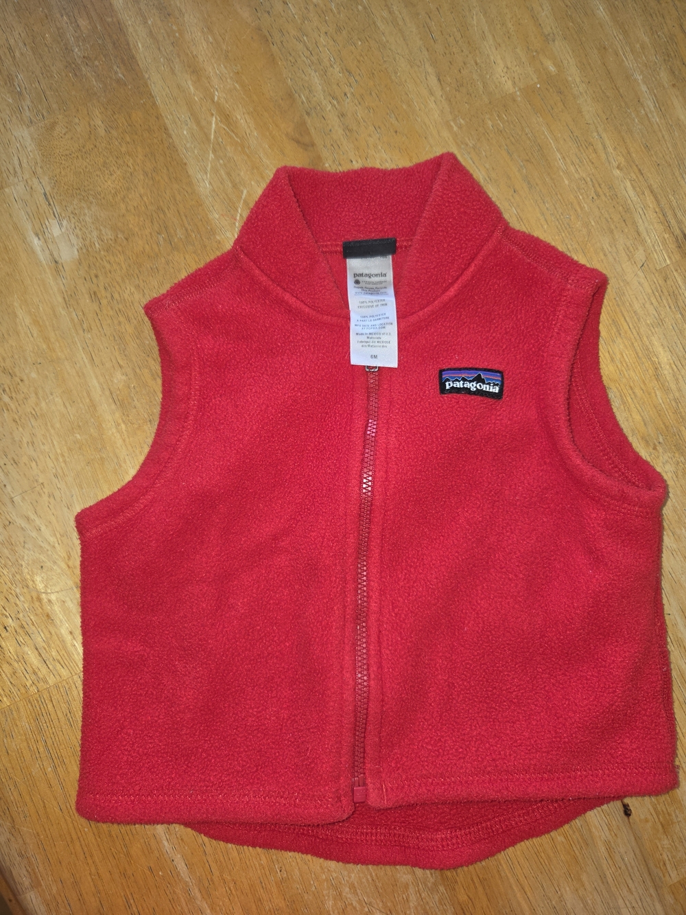 Patagonia Kids Bright Red Fleece Zip Vest